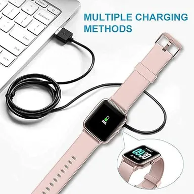 Universal Magnetic Smartwatch Charger Cable 2-Pin 45cm USB for W26/W26|W26M/W55| Boat Xtend, Boat Storm, Noise ColorFit Pulse, ColorFit Ultra|Ultra 2 | Cable Only thumbnail 2