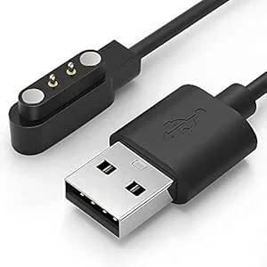 USB Magnetic Charging Cable for BoAt Smartwatches | Xtend, Xtend Pro| Storm| Storm 1.| Curved Display| Xplorer Wave Connect| Wave BeatWave Fit, Wave Style |Black image 1