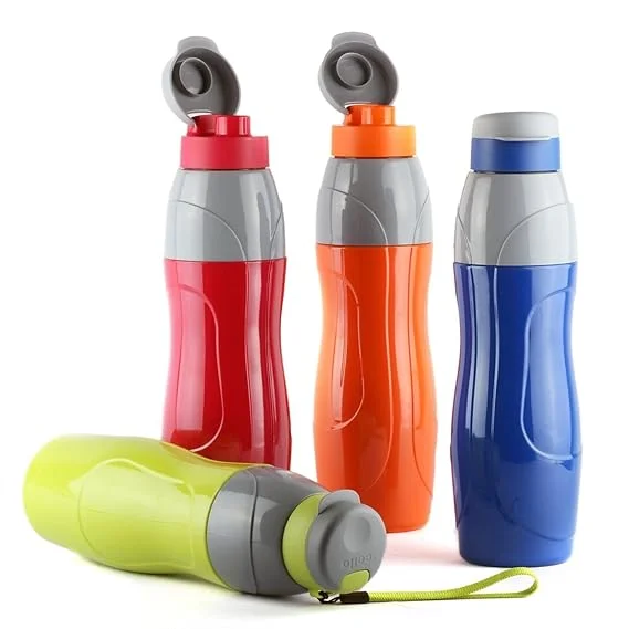 CELLO Puro Sports 900 Inner Steel Insulated Water Bottle Set of 4 (730ml Each), ISI Certified Leakproof Hot Cold Bottles for Kids School Office Travel image 1