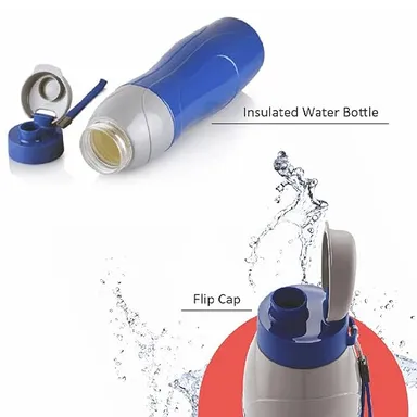CELLO Puro Sports 900 Inner Steel Insulated Water Bottle Set of 4 (730ml Each), ISI Certified Leakproof Hot Cold Bottles for Kids School Office Travel thumbnail 4