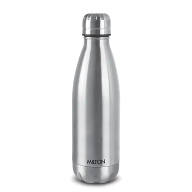 Milton Duo DLX 750ml Thermosteel Water Bottle, Vacuum Insulated, Leak Proof, 24-Hour Hot and Cold, ISI Certified, for Office, Gym, School, Silver Color thumbnail 0