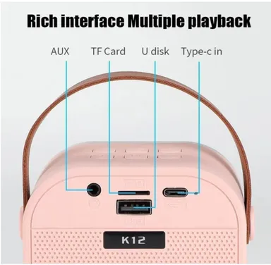 Wireless Portable Microphone and Speaker System| Home Party Entertainment, Singing Machine with High-Quality Sound| Easy Connectivity for All Ages thumbnail 2