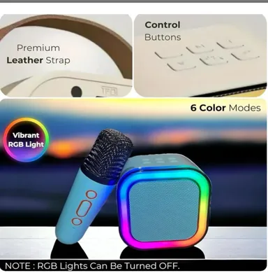 Wireless Portable Microphone and Speaker System| Home Party Entertainment, Singing Machine with High-Quality Sound| Easy Connectivity for All Ages thumbnail 3