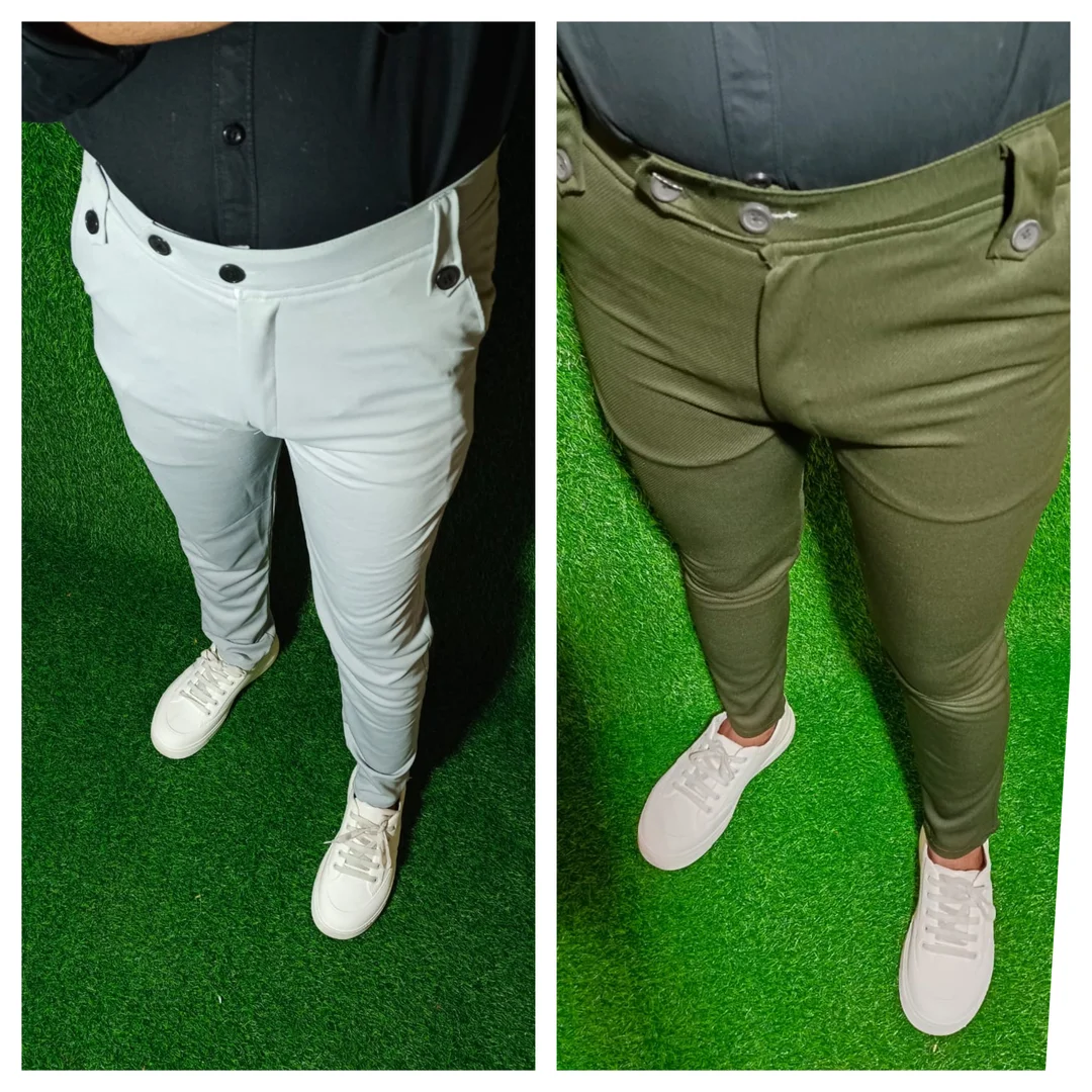 Fitness Bhagwati sales Men's Jogger Pants Perfect fit Soft lycra blend styles| mehndi & Grey Luppi Track Pant for men & Boy size 32 Pack of 2 image 3