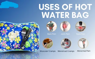 Hot Water Bag for Pain Relief & Heat Therapy | Rubber Heating Bag for Back Pain, Cramps & Cold Weather thumbnail 1