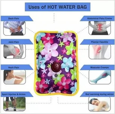 Hot Water Bag for Pain Relief & Heat Therapy | Rubber Heating Bag for Back Pain, Cramps & Cold Weather thumbnail 3