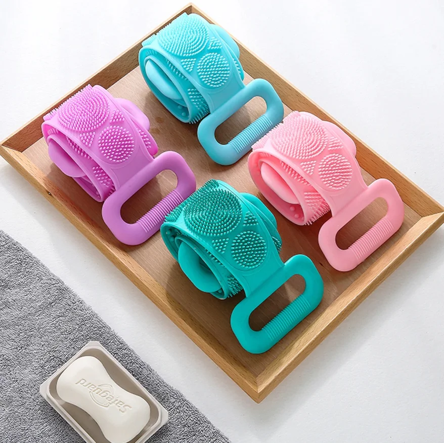 Silicone Bath Belt for Body Scrubbing and Exfoliation | Soft Flexible Bathing Strap for Back Cleaning| Deep Cleansing and Daily Shower Use image 1