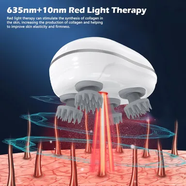 Premium Electric Scalp & Head Massager for Hair Growth, Rechargeable Scalp Massage Device with 4-Head Rotation, Stress Relief & Deep Clean – Best Scalp Stimulator thumbnail 3