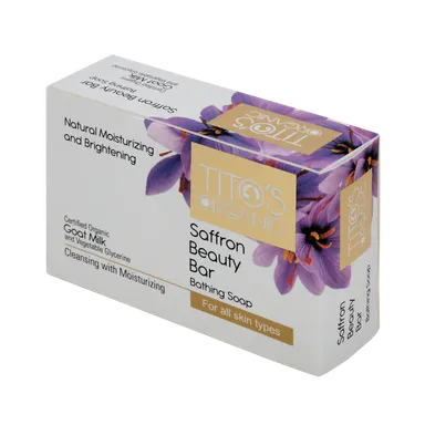 Tito’s Organic Goat Milk Saffron Beauty Bar| Natural Skin Whitening & Brightening Soap| Moisturising Anti-Acne Face & Body Bar for Soft| Glowing, Radiant Skin thumbnail 3