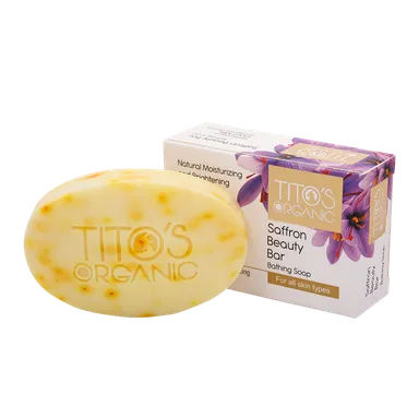 Tito’s Organic Goat Milk Saffron Beauty Bar| Natural Skin Whitening & Brightening Soap| Moisturising Anti-Acne Face & Body Bar for Soft| Glowing, Radiant Skin thumbnail 0