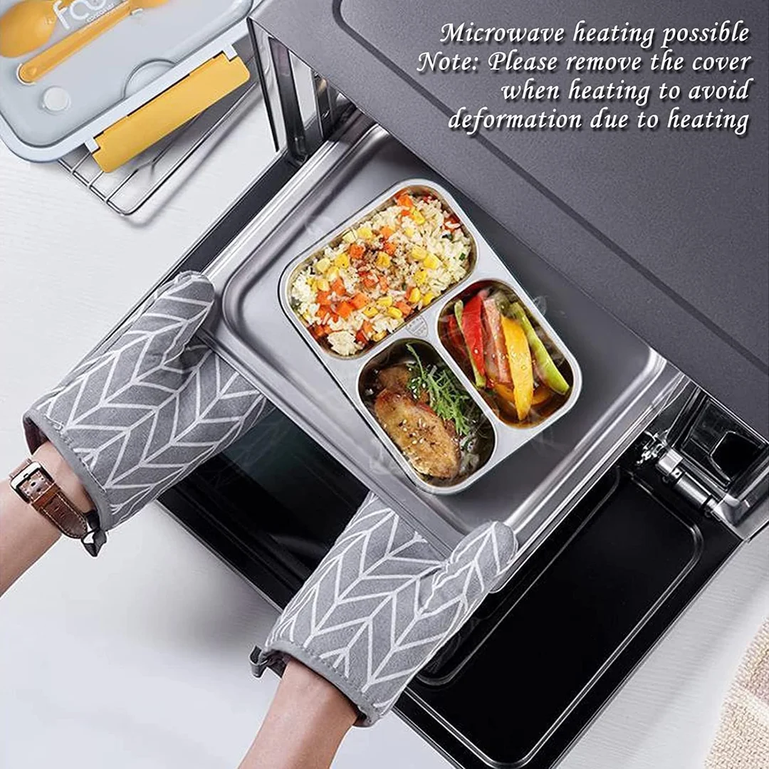 Stainless Steel Lunch Box 750 ml|3 Compartment| Leakproof BPA Free Tiffin Box for School Kids and Adults image 4
