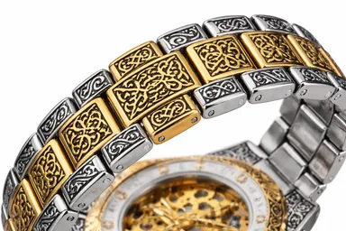 Forsining Automatic Mechanical Skeleton Watch for Men Open-Heart Gears Dial Transparent Case Back Self-Winding Analog Luxury Timepiece Stylish Wrist Watch No Battery Required thumbnail 3