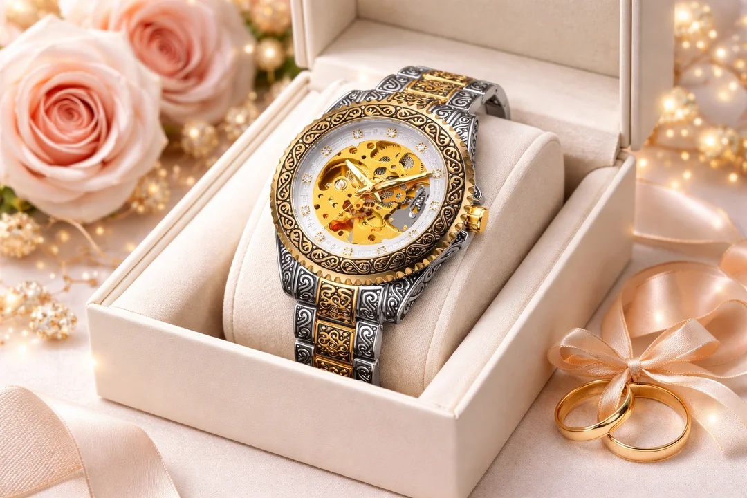 Forsining Automatic Mechanical Skeleton Watch for Men Open-Heart Gears Dial Transparent Case Back Self-Winding Analog Luxury Timepiece Stylish Wrist Watch No Battery Required image 7