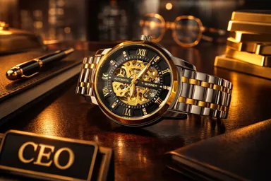 FORSINING Fully Automatic Mechanical Watch for Men with Open-Heart Working Gears Dial, Transparent Case Back, Luxury Skeleton Analog Wrist Watch No Battery Required thumbnail 0