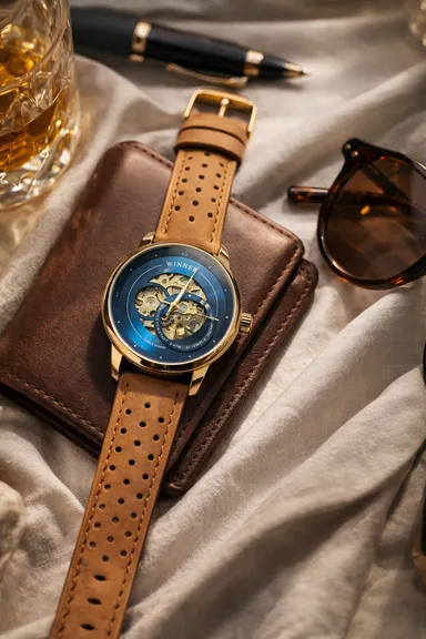 FORSINING Fully Automatic Mechanical Men’s Skeleton Watch with Open-Heart Working Gears Dial, Transparent Case Back, Luxury Analog Wristwatch No Battery thumbnail 3