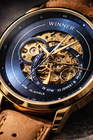 FORSINING Fully Automatic Mechanical Men’s Skeleton Watch with Open-Heart Working Gears Dial, Transparent Case Back, Luxury Analog Wristwatch No Battery thumbnail 4