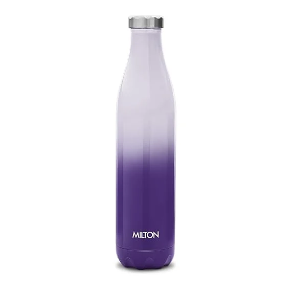 Milton Prudent 1000 ml Thermosteel Bottle, | Water Bottle| 24 Hours Hot and Cold| Double Wall Vacuum Insulated| Water Bottles| Tea Flask/Coffee Flask for Sports| Travel| Purple image 1