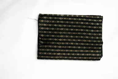 Premium Dark Green Gold Printed Unstitched Blouse Fabric  Soft Brocade Raw Silk Saree Blouse Material for Party Festive and Wedding Wear  thumbnail 0