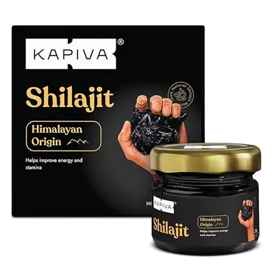 Kapiva Original Himalayan Shilajit Resin 10g | 250mg per Serving | 40 Ayurvedic Servings for Energy Endurance Vitality | Pure Herbal Shilajeet