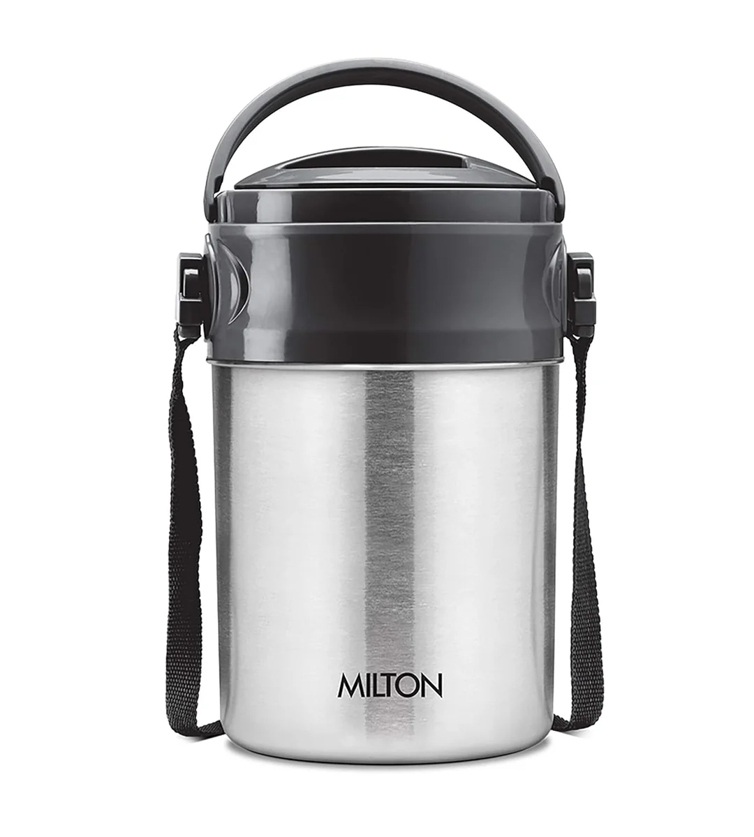 Milton Steel On 4 Tier Stainless Steel Lunch Box 360 ml Each PU Insulated Hot & Cold Tiffin for Office College Picnic Meal Prep, Silver image 4