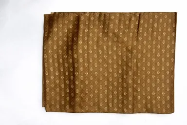 Sandal Brown Gold Butta Unstitched Blouse Piece | 1 Meter Soft Jacquard Fabric for Saree Blouse – Party & Daily Wear thumbnail 2