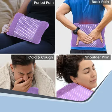 Electric Rechargeable Hot Water Pad 1L Gel Heating Bag for Pain Relief Back Knee Muscle Warmth Portable Heat Therapy Pad India thumbnail 1