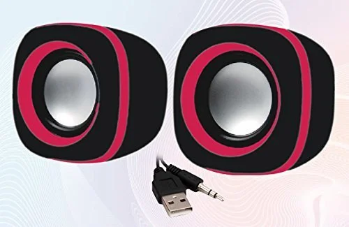 Quantum USB Powered Mini Speaker 602 | PC |Laptop | Compact Portable Desktop Audio System | 2.0 Channel | Plug-and-Play, Multimedia Speaker with Clear Sound image 1