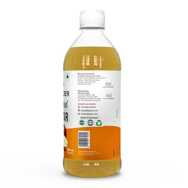 Dr. Patkar’s Filtered Apple Cider Vinegar 500ml | 5% Acidity | Detox Drink for Weight Loss | Vinegar for Cooking, Salad Dressing & Meat Marination thumbnail 1