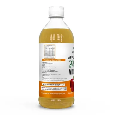 Dr. Patkar’s Filtered Apple Cider Vinegar 500ml | 5% Acidity | Detox Drink for Weight Loss | Vinegar for Cooking, Salad Dressing & Meat Marination thumbnail 2