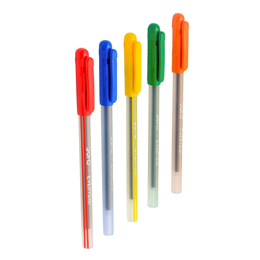 DOMS Everyday Ball Pen Blue Pack of 100 Pieces Smooth Writing Office School Stationery for Students Professionals Daily Use image 2