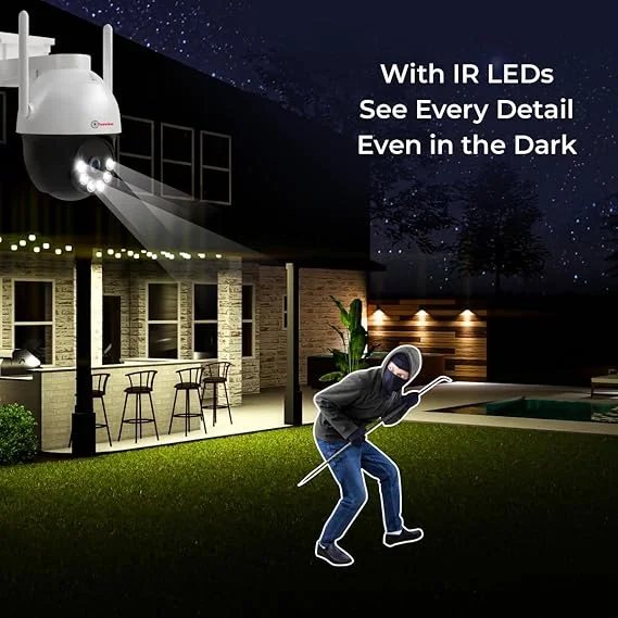 Trueview 3MP HD 4G SIM Pan Tilt Wireless CCTV Security Camera with Colour Night Vision, Two Way Talk, Motion Detection, Cloud Recording | 256GB SD Support for Indoor Outdoor Use image 3
