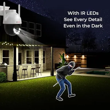 Trueview 3MP HD 4G SIM Pan Tilt Wireless CCTV Security Camera with Colour Night Vision, Two Way Talk, Motion Detection, Cloud Recording | 256GB SD Support for Indoor Outdoor Use thumbnail 2