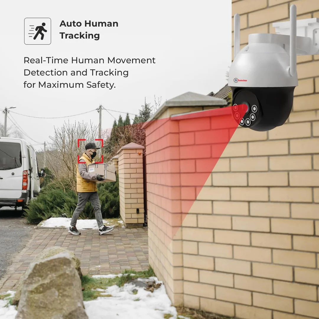 Trueview 3MP HD 4G SIM Pan Tilt Wireless CCTV Security Camera with Colour Night Vision, Two Way Talk, Motion Detection, Cloud Recording | 256GB SD Support for Indoor Outdoor Use image 5