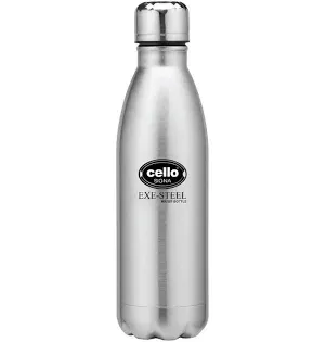 Cello Signa Exe-Steel Stainless Steel Water Bottle 800 ml | Leak-Proof Single Wall Steel Bottle for Office, School & Travel thumbnail 1