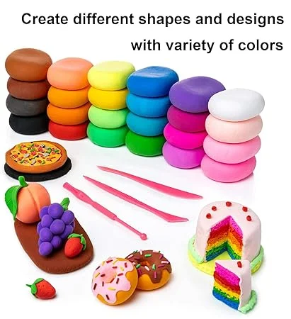 Clay for Kids and Hobbyists | Buy 1 Get 1 Free | Multiple Vibrant Colours | Non-Toxic, Soft, Mouldable Creative Craft Clay for Fun & Learning image 4