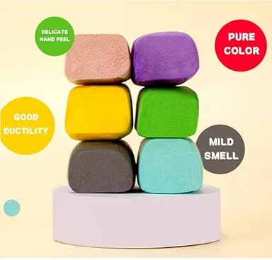 Clay for Kids and Hobbyists | Buy 1 Get 1 Free | Multiple Vibrant Colours | Non-Toxic, Soft, Mouldable Creative Craft Clay for Fun & Learning thumbnail 4