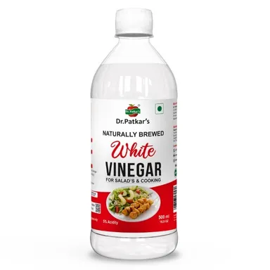 Dr. Patkar's Naturally Brewed White Vinegar for Salad Cooking | Cleaning Purpose | Flavoursome & Nutritious 500ml thumbnail 0
