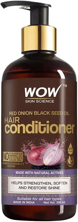 WOW Skin Science Red Onion Black Seed Oil Conditioner 300 ml | Deep Nourish Hair Conditioner For Stronger Softer Shiny Hair India thumbnail 1