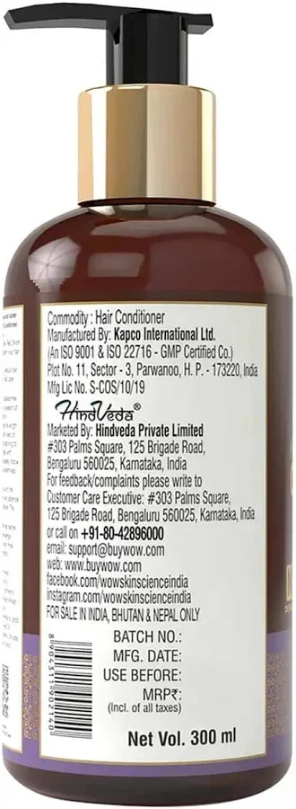WOW Skin Science Red Onion Black Seed Oil Conditioner 300 ml | Deep Nourish Hair Conditioner For Stronger Softer Shiny Hair India image 3