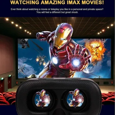 MOTOHUB VR BOX HD Virtual Reality Headset with Bluetooth Controller Universal Smartphone VR Goggles Compatible with iPhone Android | 3D VR Glasses for Movies Games TV Immersive Experience 4–6.5 inch thumbnail 4