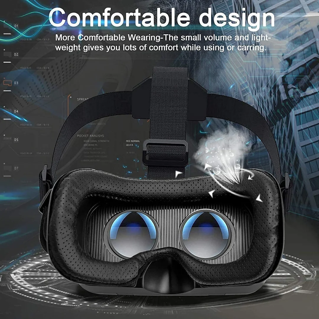 MOTOHUB VR BOX HD Virtual Reality Headset with Bluetooth Controller Universal Smartphone VR Goggles Compatible with iPhone Android | 3D VR Glasses for Movies Games TV Immersive Experience 4–6.5 inch image 6