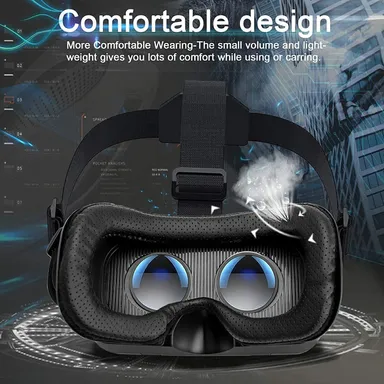 MOTOHUB VR BOX HD Virtual Reality Headset with Bluetooth Controller Universal Smartphone VR Goggles Compatible with iPhone Android | 3D VR Glasses for Movies Games TV Immersive Experience 4–6.5 inch thumbnail 5