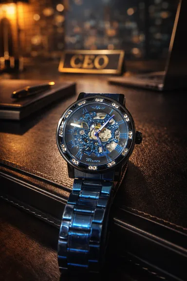 FORSINING Fully Automatic Mechanical Watch for Men with Open-Heart Working Gears Dial, Transparent Case Back, Luxury Skeleton Analog Wrist Watch No Battery Required thumbnail 4