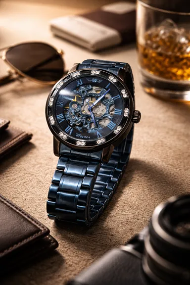 FORSINING Fully Automatic Mechanical Watch for Men with Open-Heart Working Gears Dial, Transparent Case Back, Luxury Skeleton Analog Wrist Watch No Battery Required thumbnail 6