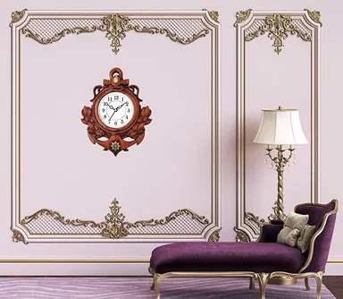 IRU Creation Decorative Wall Clock for Living Room Bedroom Office Elegant Modern Silent Movement Analog Wall Decor for Home Hall Study thumbnail 1