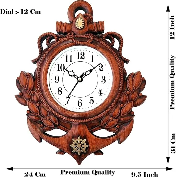 IRU Creation Decorative Wall Clock for Living Room Bedroom Office Elegant Modern Silent Movement Analog Wall Decor for Home Hall Study image 3