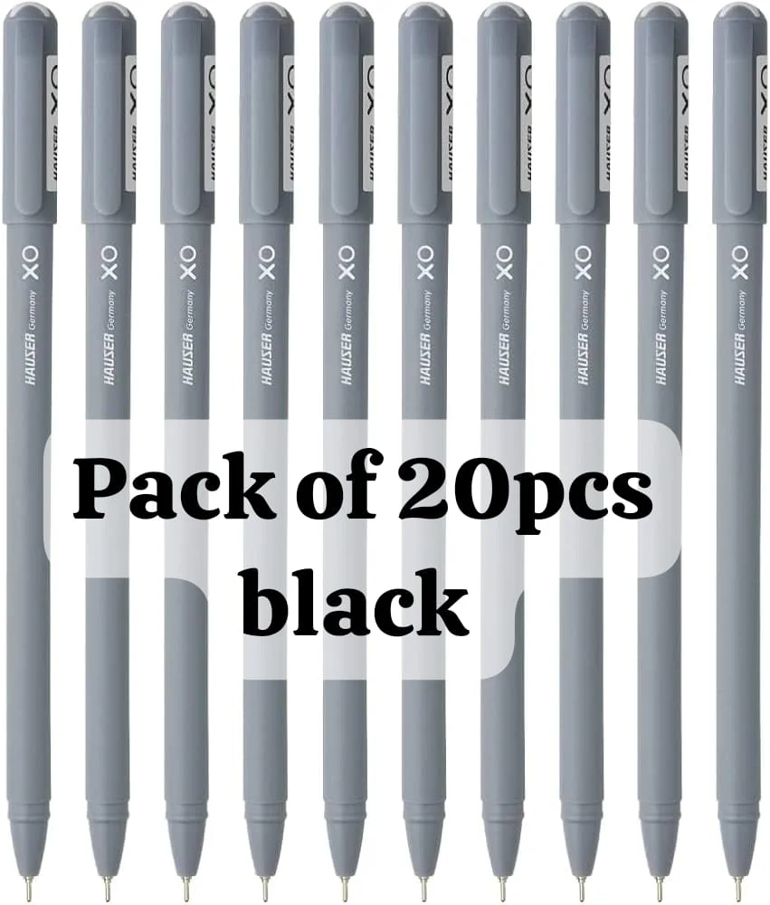 Houser XO Ball Pen Pack of 50pcs 30 Blue + 20 Black| Smooth and Soft Writing Pens for Office, School| Home Use image 2