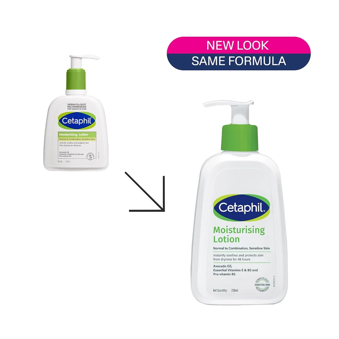 Cetaphil Moisturising Lotion 250 ml for Face & Body Normal to Dry Sensitive Skin Lightweight Long-Lasting Hydration Niacinamide B5 B3 Glycerin image 2
