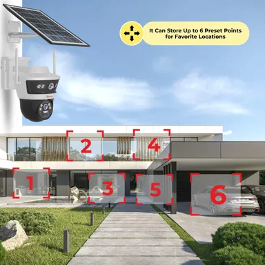 Solar Powered Pan Tilt Outdoor Wireless CCTV Camera with Two Way Talk Motion Detection Night Vision for Home and Office Security thumbnail 5