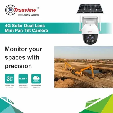 Trueview 4G SIM Solar Powered Dual Lens Pan Tilt Outdoor Wireless CCTV Security Camera with 1296p HD, Motion Detection & 2 Way Talk thumbnail 3